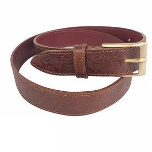 A. BELLUCCI Italia Leather Moro Embossed Belt